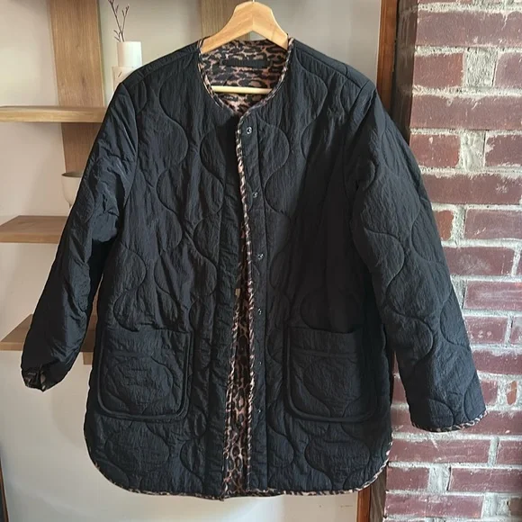 All Saints • Phyllis Reversible Leopard Print Jacket - Picture 3 of 7